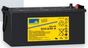 Gamme batteries plomb scellées à électrolyte gelifié EXIDE SONNENSCHEIN Solar - 12V - 6.6 à 230Ah
