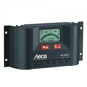 Régulateur solaire de charge décharge avec afficheur LCD STECA PR2020 - 12/24V - 20A