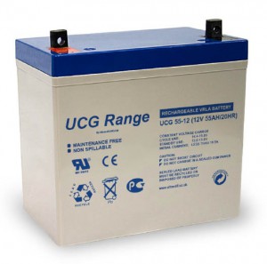 Batterie plomb scellée à électrolyte gelifié ULTRACELL UCG55-12 - 12V - 55Ah
