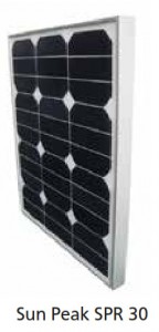 Module photovoltaïque SunPeak - cellules Mono backcontact (SunPower) - 12V - 30Wc