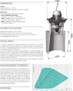 Caractéristiques turbine Turbiwatt T1300 ou Tigre