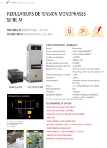 IREM modeles M - régulateurs de tension monophasés p1